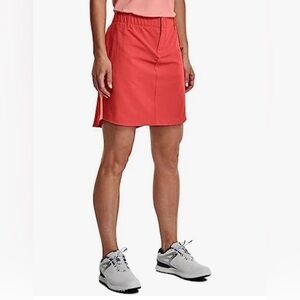 Under Armour Women's Links Woven Skort, Vermillion / Pink Sands